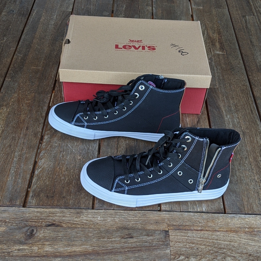 Levi's Jean Style Mid-Height Sneakers 9.5 - Picture 3 of 6